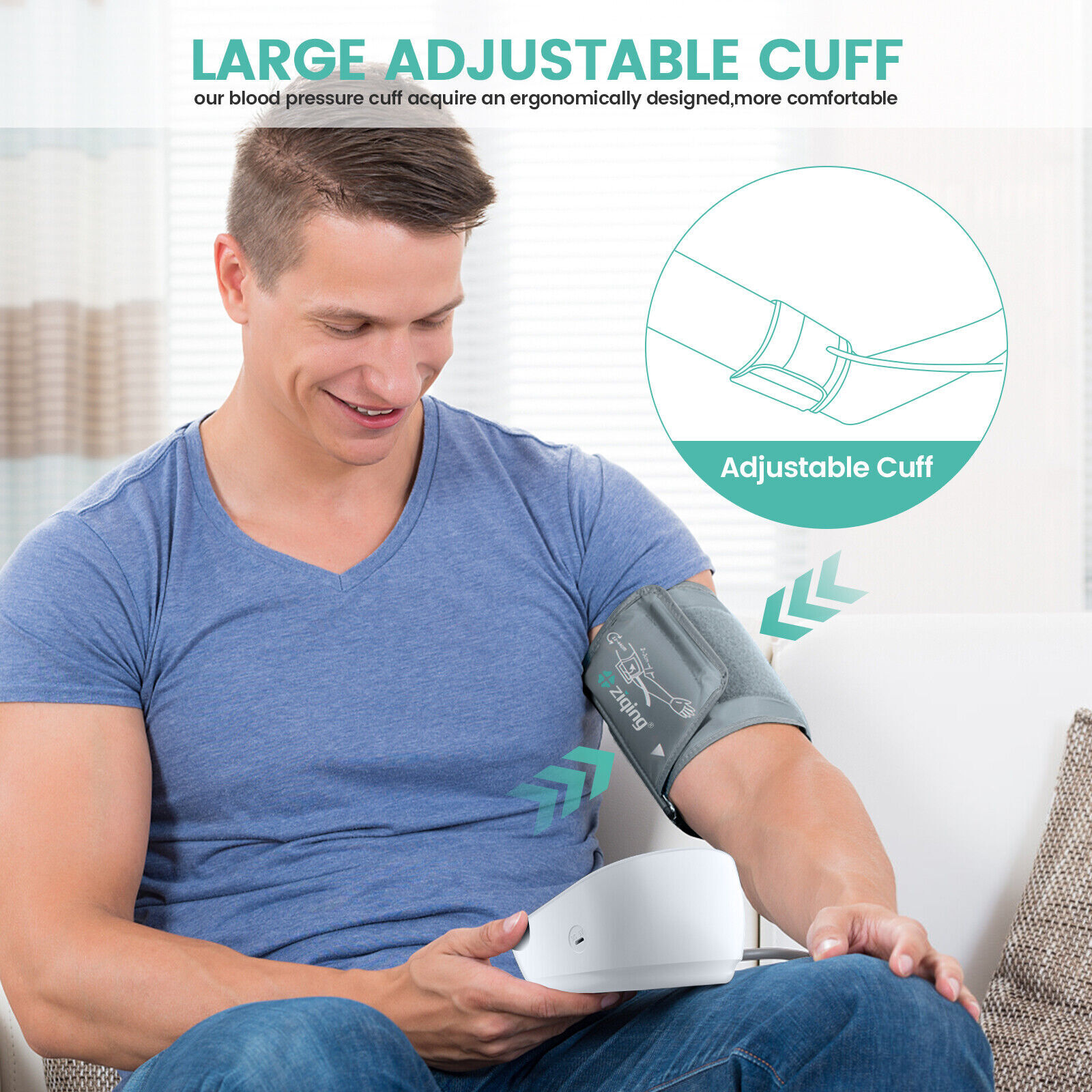 Replacement Cuff for Arm Blood Pressure Monitor Machine BP Cuff Extra Large Cuff