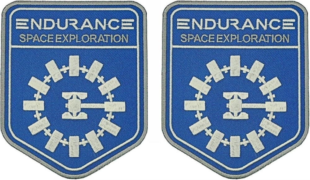 Interstellar Movie Endurance Space Exploration Patch ||2PC HOOK BACK 4"x3.25"