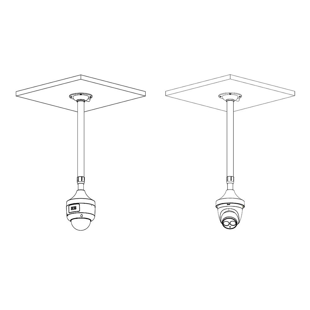 Dahua DH-PFB2211C Interior Ceiling Pendant Pole Mount Ext. Long Bracket - White