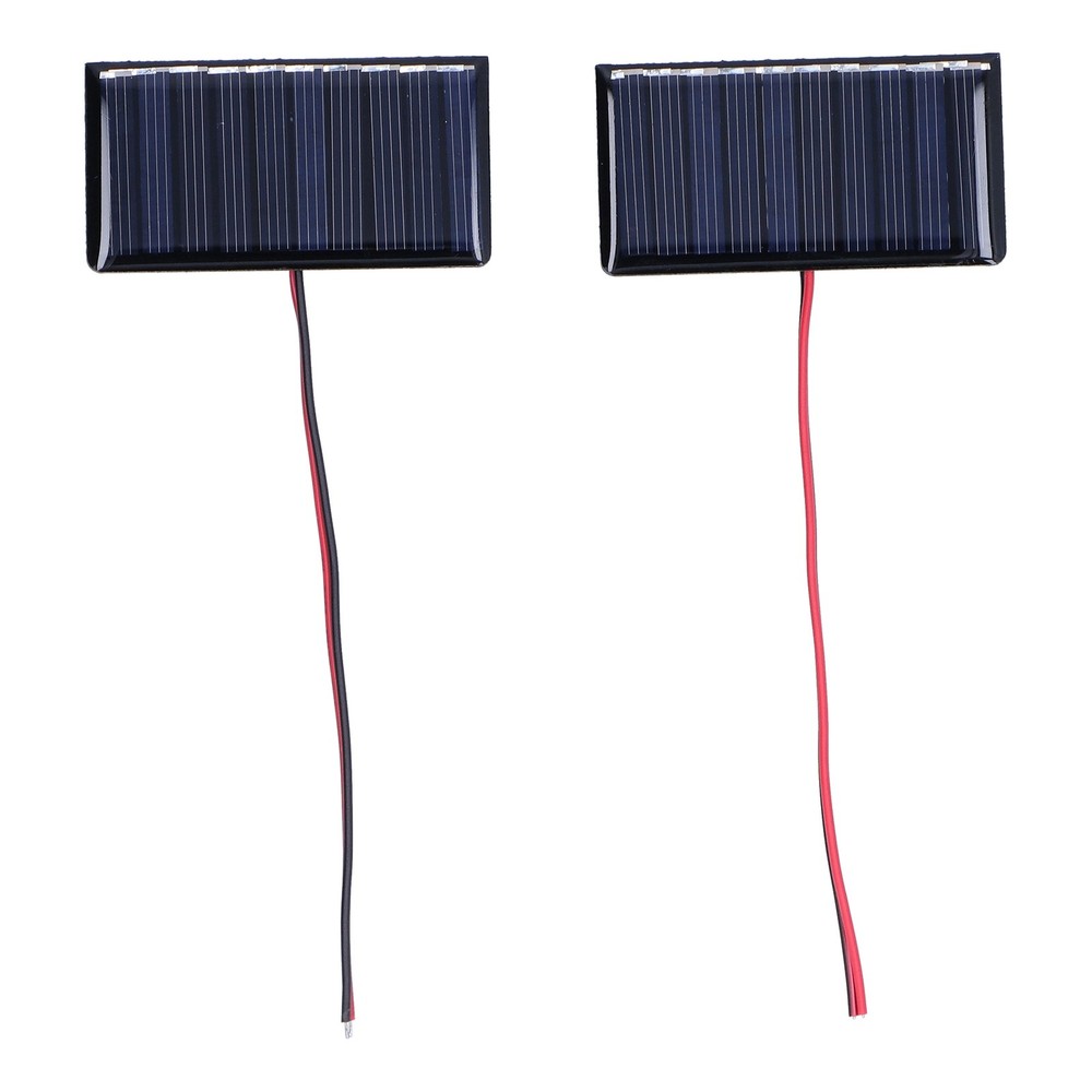 2Pcs Solar Panel Module Polysilicon Micro Mini Glue Power Solar Cells New