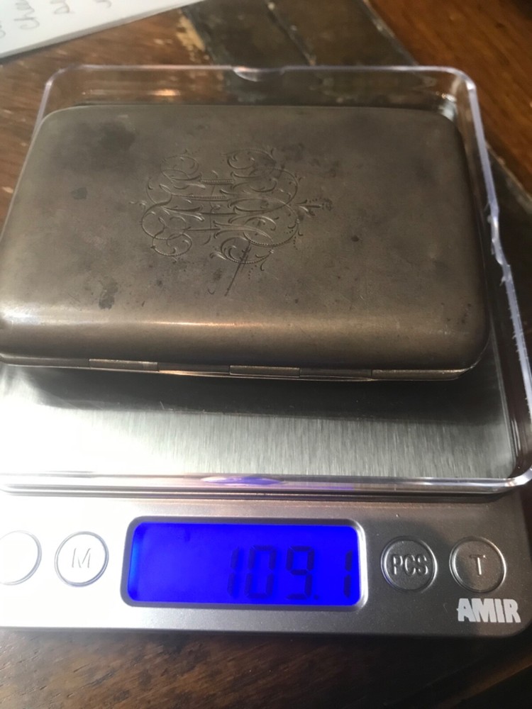 antique silver cigarette case