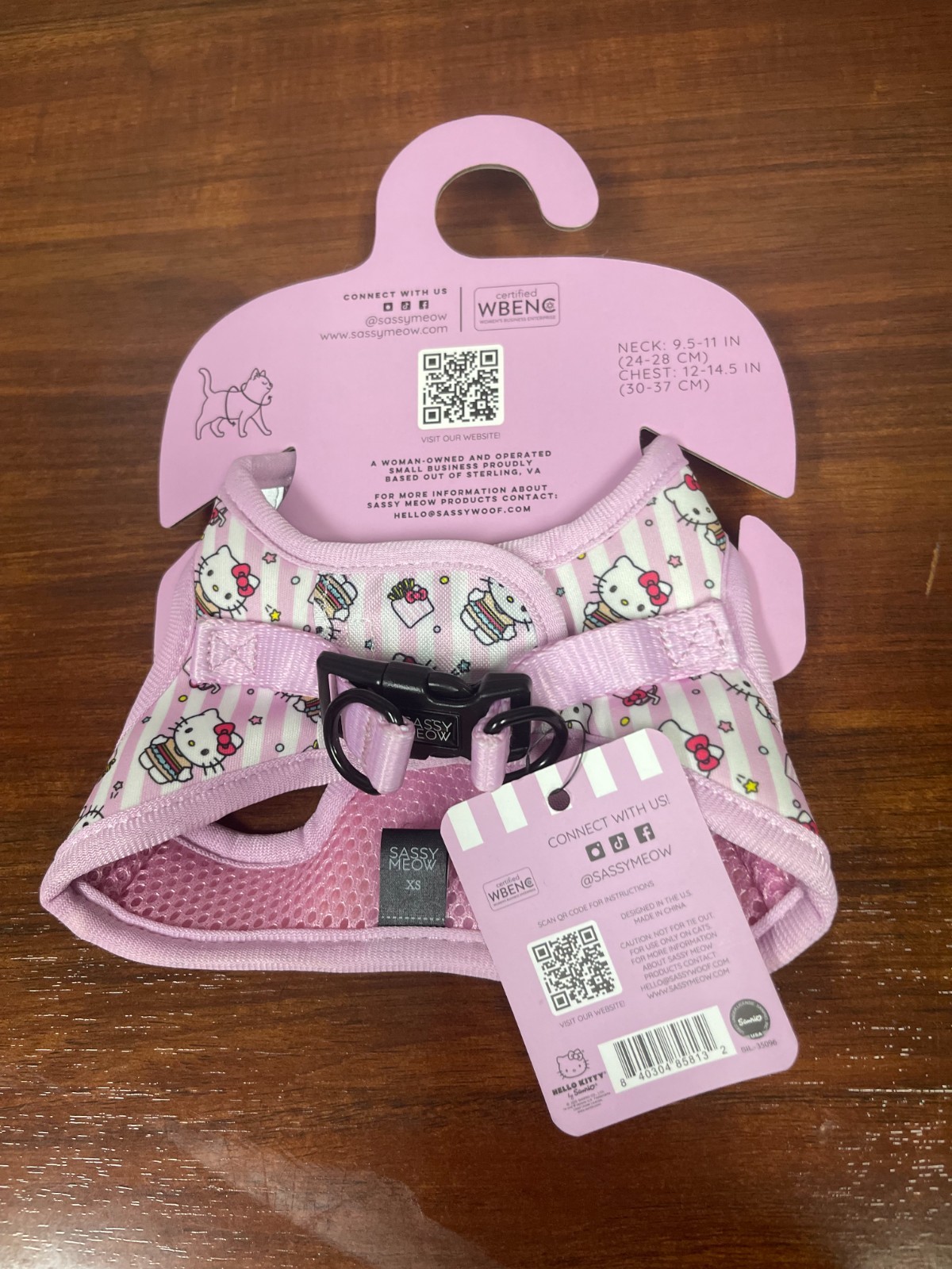 Hello Kitty Sassy Meow Step-In Harness Pink Size XS