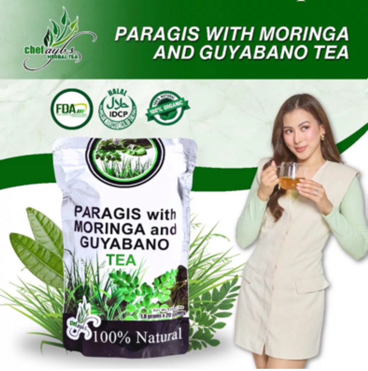 Chef Aybs Paragis Tea with Moringa & Guyabano Extract 3 In 1 (20 Tea bags)