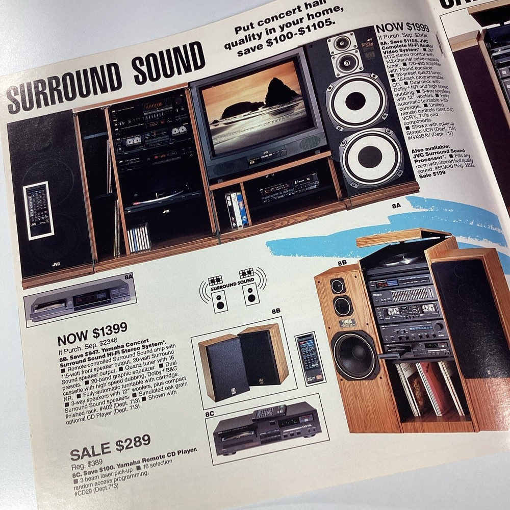 Electronics Catalog Miami Florida Burdines 1988 Mitsubishi Sony Casio Sharp JVC