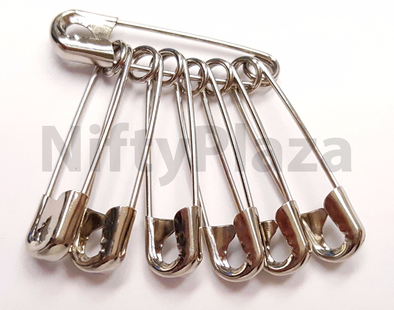 NiftyPlaza 500 Safety Pins Size 1-1/16" Heavy Duty Industrial Strength No Rust