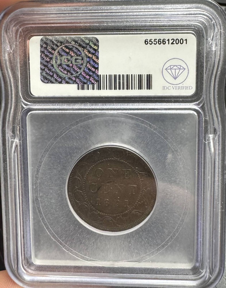 1891 canada Bronze CENT ICG XF-45 LL SD IDC Verified