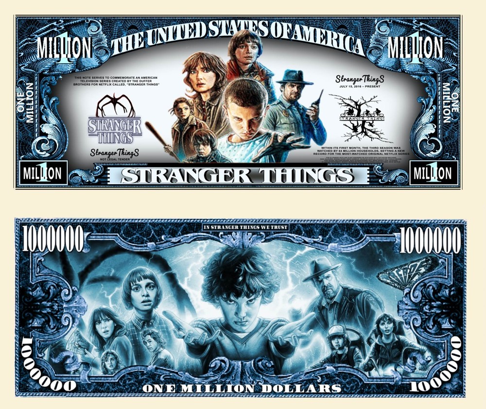 OUR STRANGER THINGS NOVELTY NOTE AND BILL (2 Each)