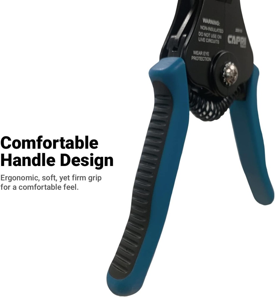 Capri Tools 20012 Self-Adjusting Wire Stripper Small, Blue/Black