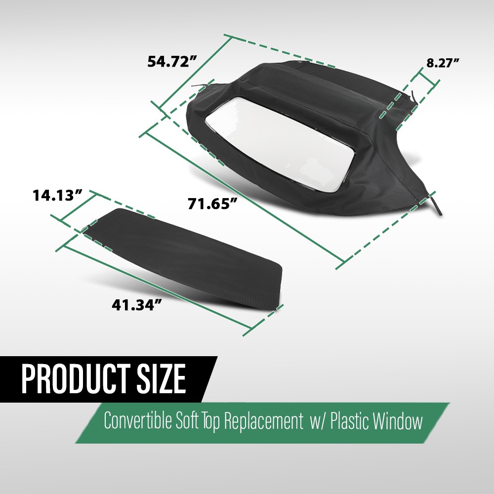 Convertible Soft Top & Plastic Window Fit For 1996-2002 BMW Z3 & M Roadster E36