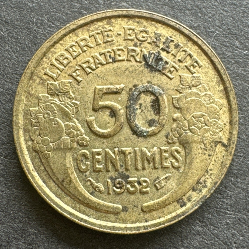 France (Third Republic) 1932 - 50 Centimes Coin