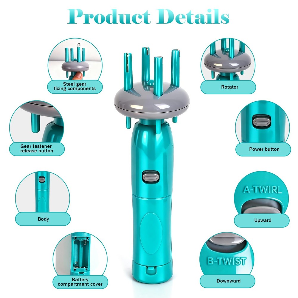 Portable Cord Maker & Fringe Twister Tool | Handheld Device to Quickly Create...