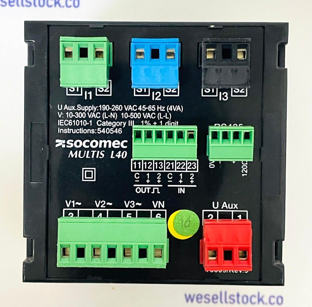 SOCOMEC MULTIS L40 Digital Multi Function Meter 192J9110