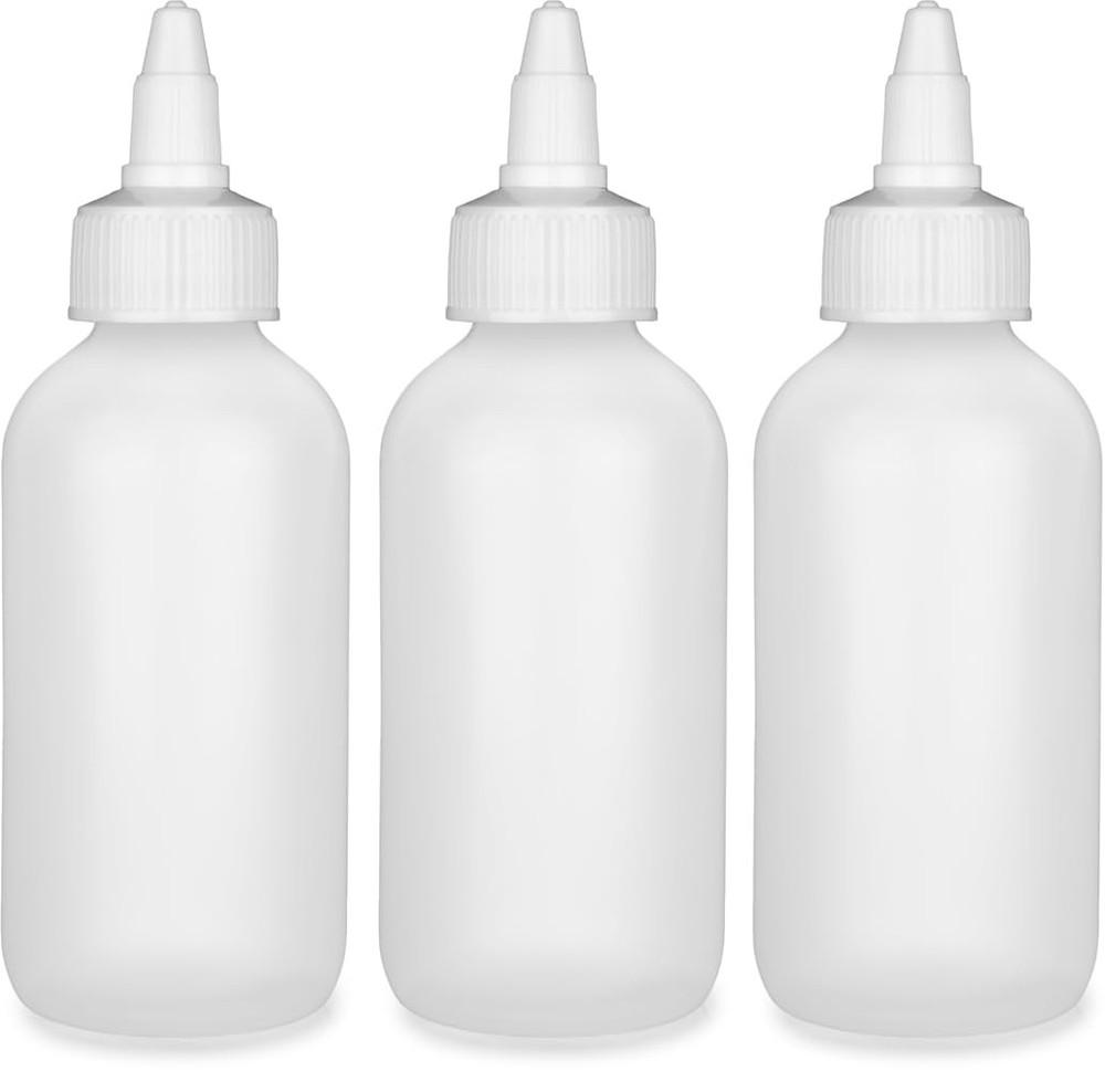 Twist Top Applicator Bottles, Squeeze 4 OZ Empty Plastic Bottles, Refillable,...