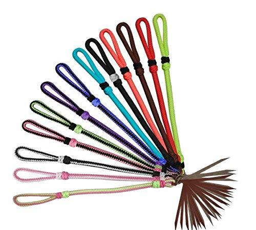 Showman Braided Nylon Quirt Wrist Loop w/ Leather Popper