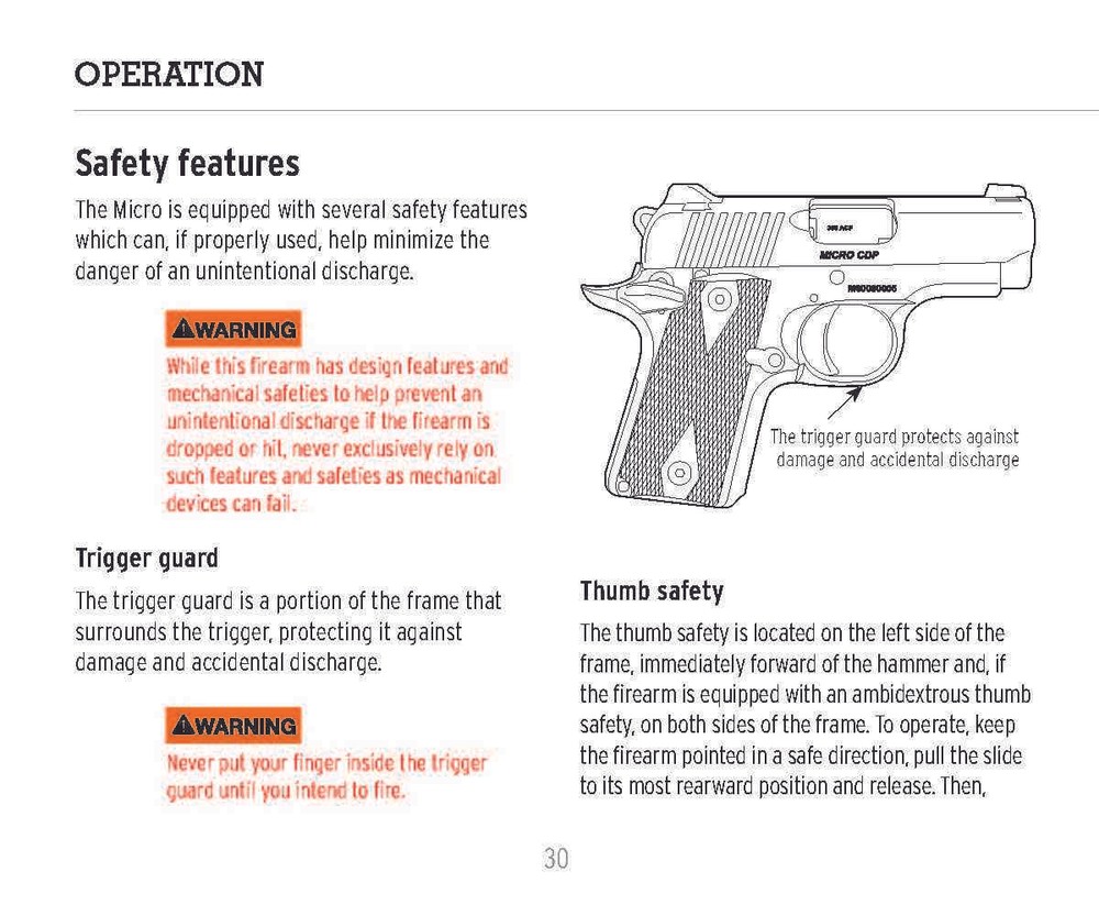 Kimber Micro Safety & Instruction Manual (81 pg)