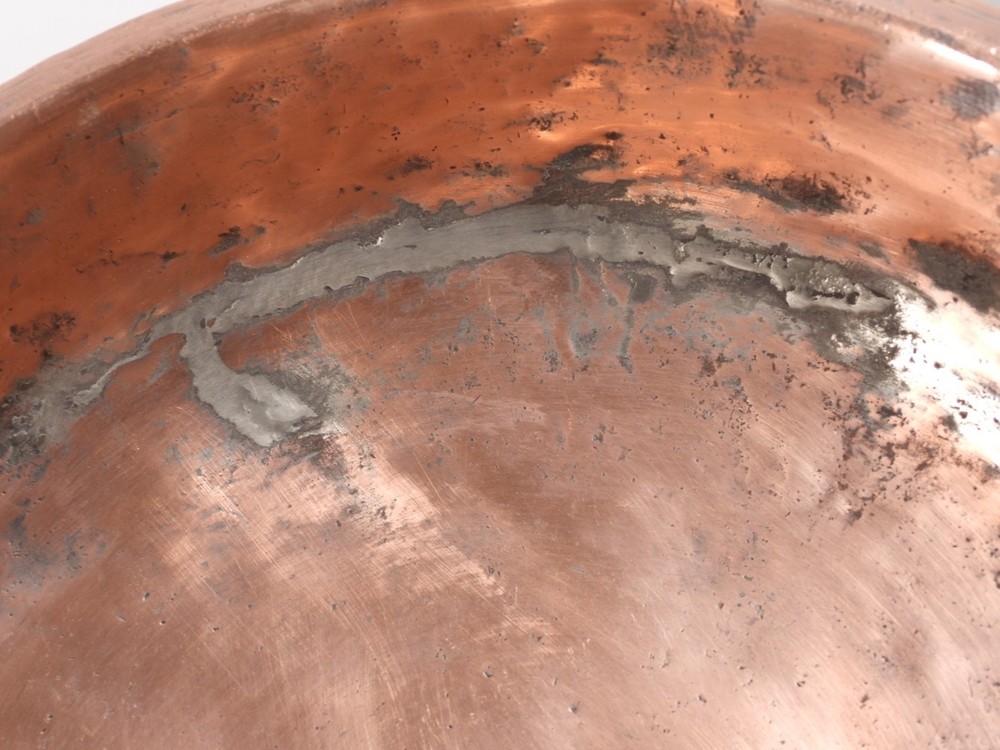 Vintage Handmade Copper Shallow Bowl