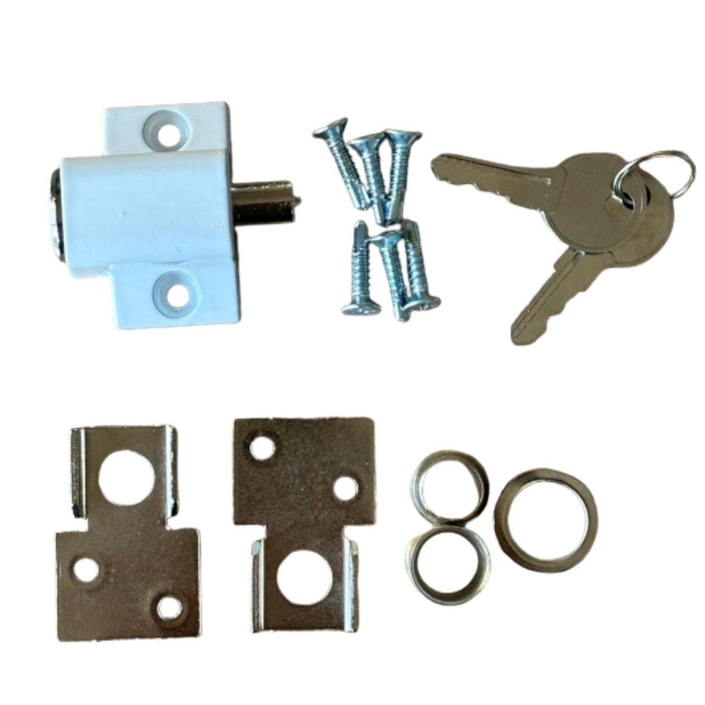 TradeBase Mini Push Lock Window | Door | White | 4 pack