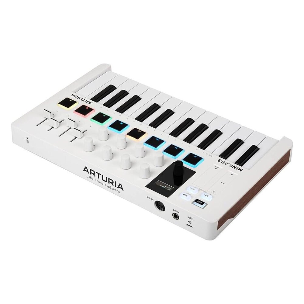 Arturia MiniLab 3 MIDI Keyboard Controller, Lavalier Omnidirectional Mic, USB...