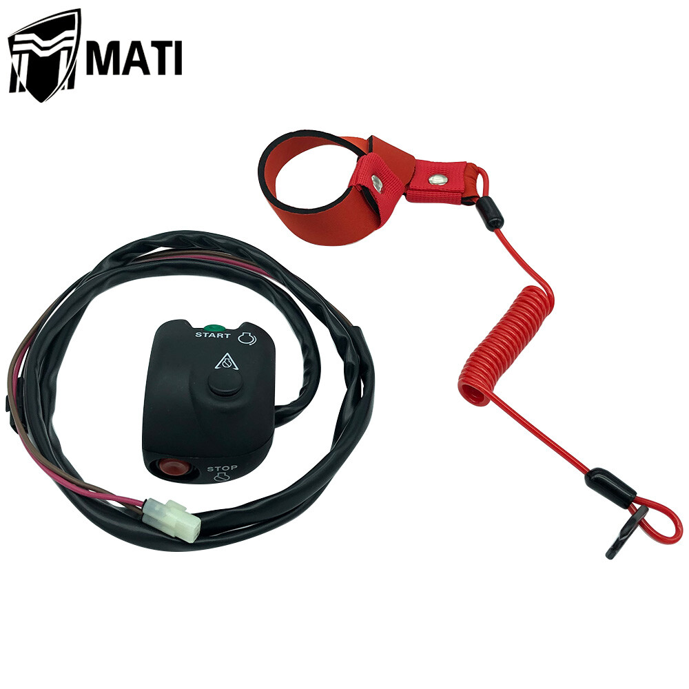 Handlebar Start Stop Kill Switch Box & Lanyard for Yamaha WaveRunner V1 VX FX140