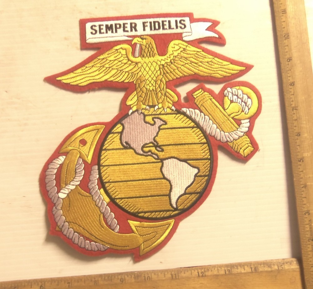 US Marine Corps Eagle, Globe & Anchor - Semper Fidelis Embroidered Back Patch