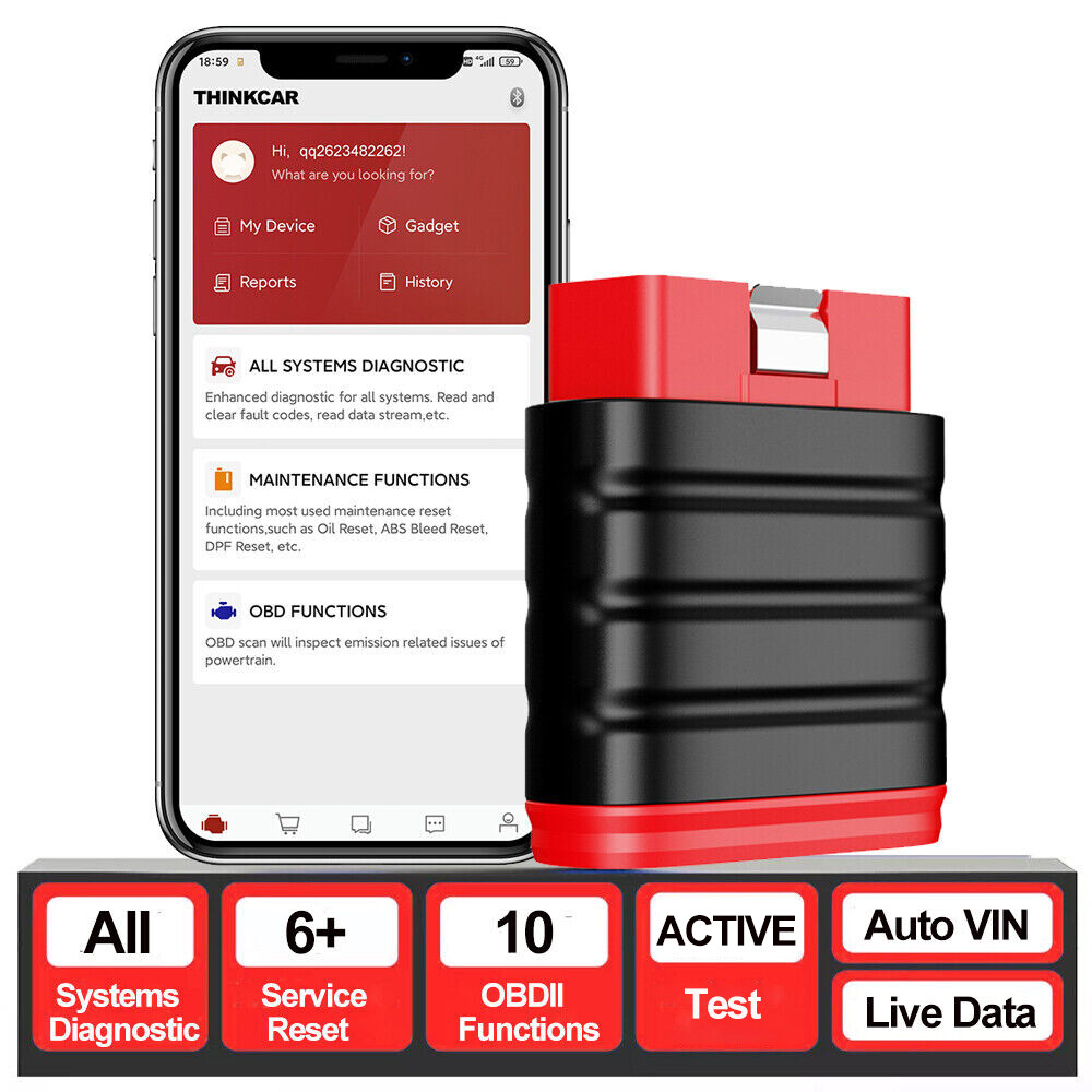 ThinkSafe OBD2 Bluetooth Scanner All System Bidirectional Diagnostic EPB Oil