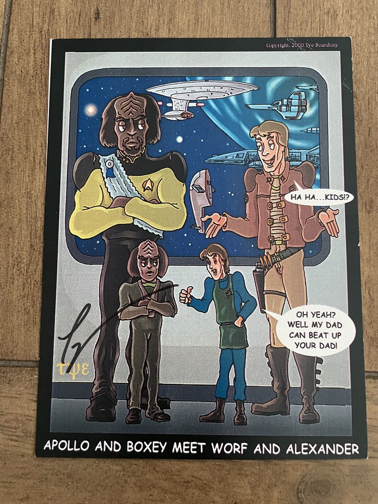 ‼️ RARE! SIGNED Tye Bourdony Star Trek Battlestar Galactica Comic Frame 2000