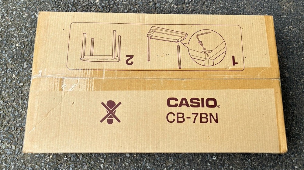 Casio CB-7BN Padded Keyboard Bench Brown NIB
