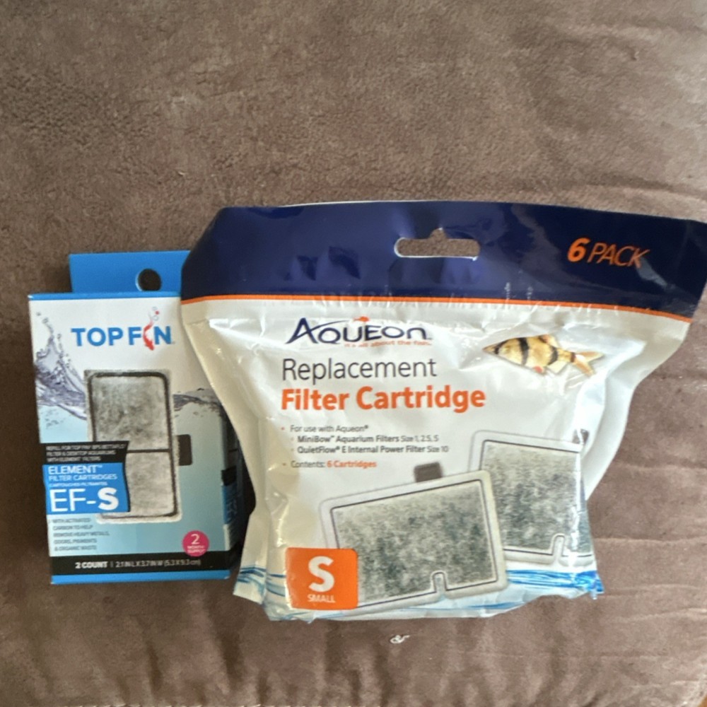 Aqueon QuietFlow E & Top Fin EF-S Replacement Filter Cartridges 6+2 Pack