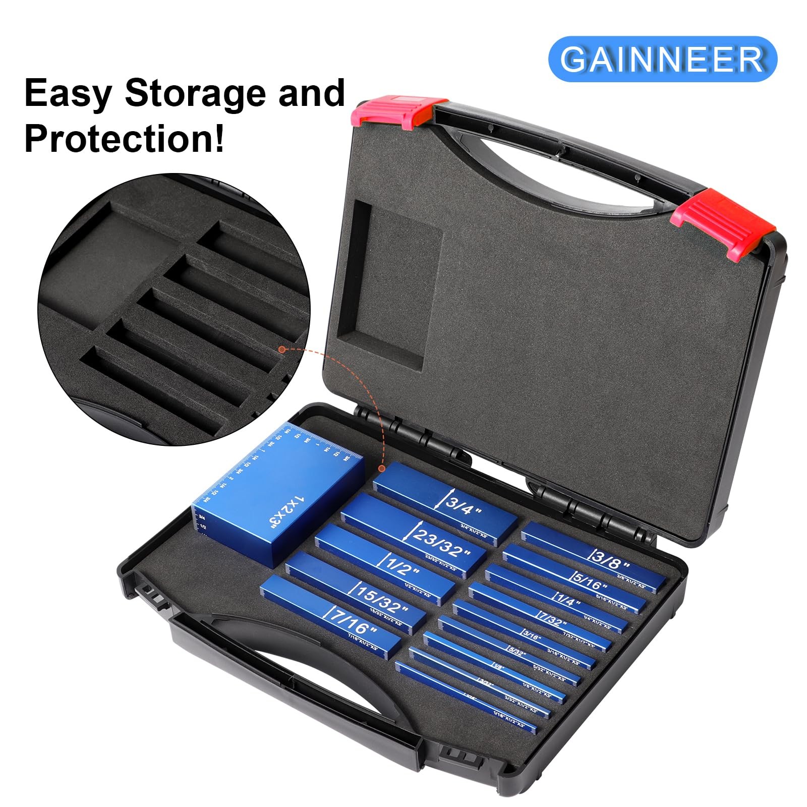 Setup Blocks-15 Pcs Aluminum Precision Height Gauge Set for Router and Table ...