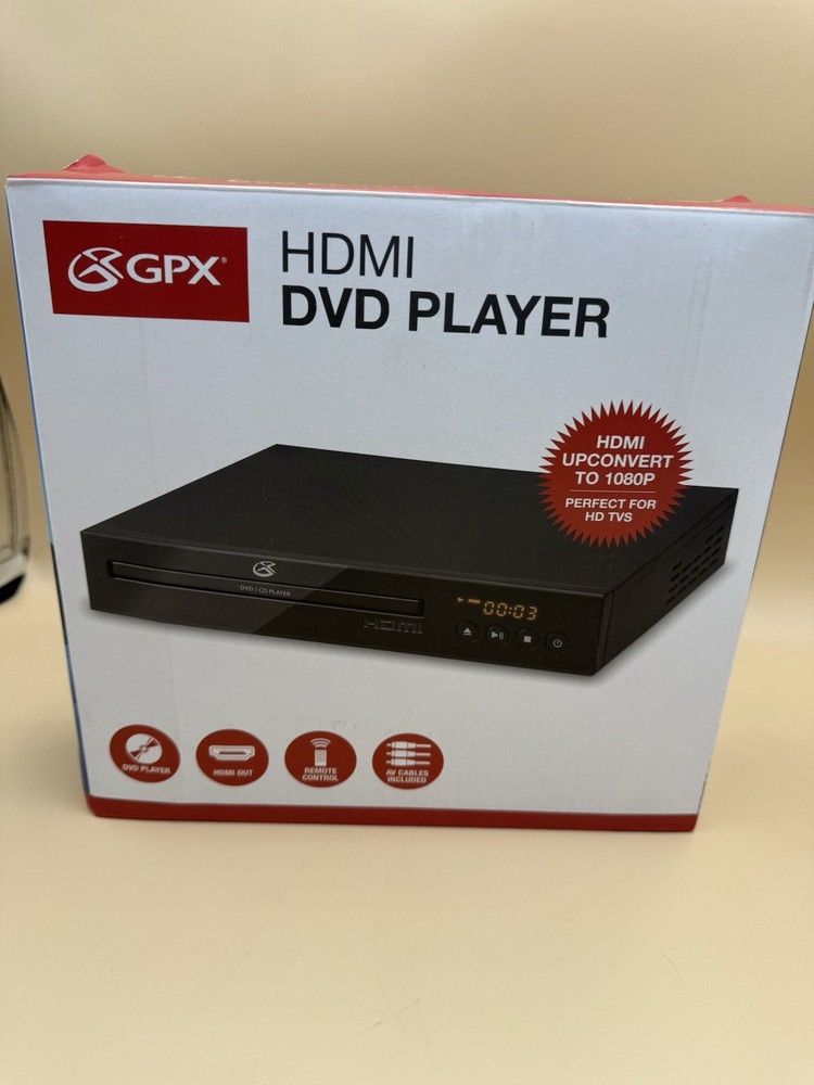 GPX DH300B DVD Player With Remote