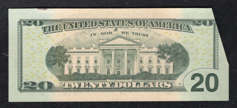 2004 $20 FRN FEDERAL RESERVE NOTE “PRINTED FOLDOVER ERROR”