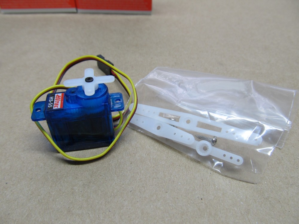 Four Hitec HS-55 Micro Feather Servos