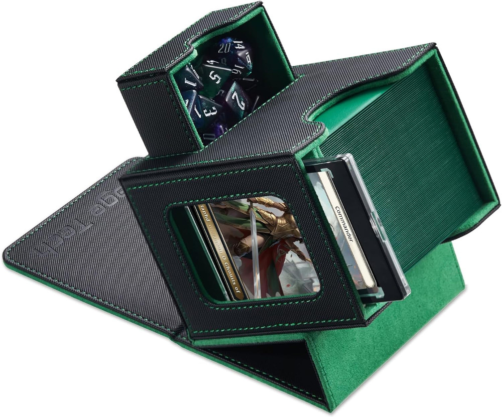Card Deck Box for MTG Commander - Patented Design, Commander Display, Fits 100 D