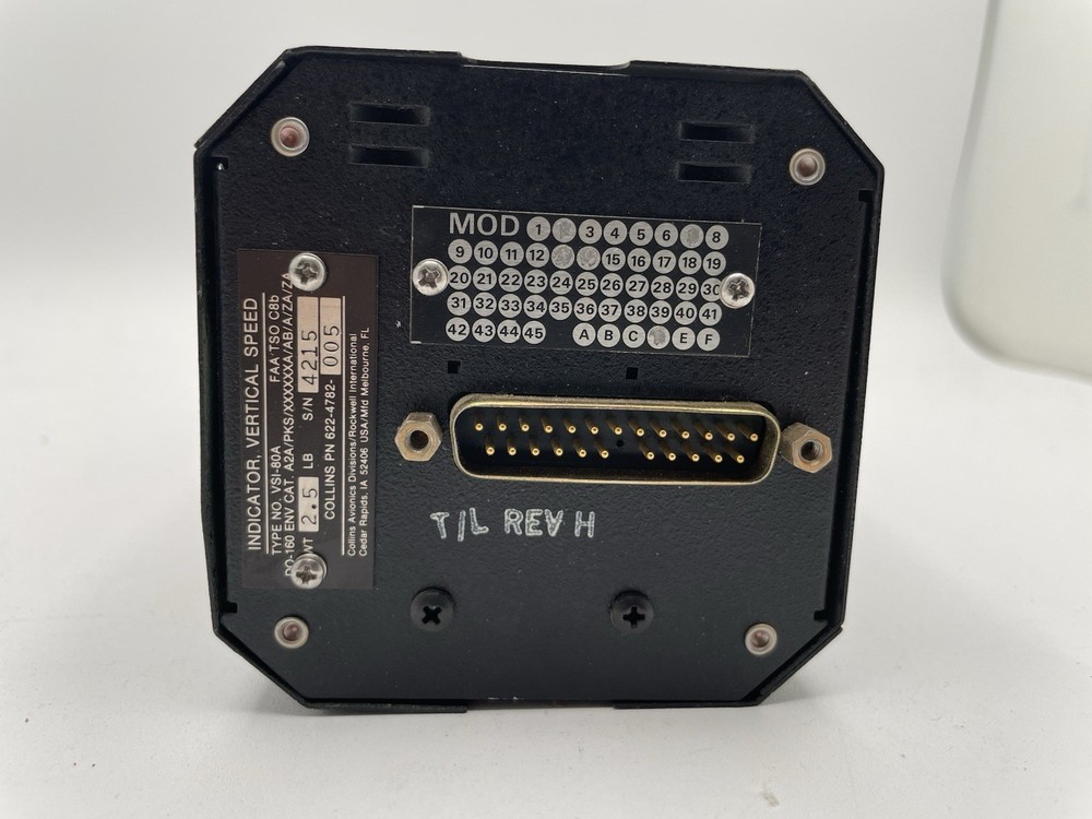 Collins Avionics VSI-80A Vertical Speed Indicator (unit 10)