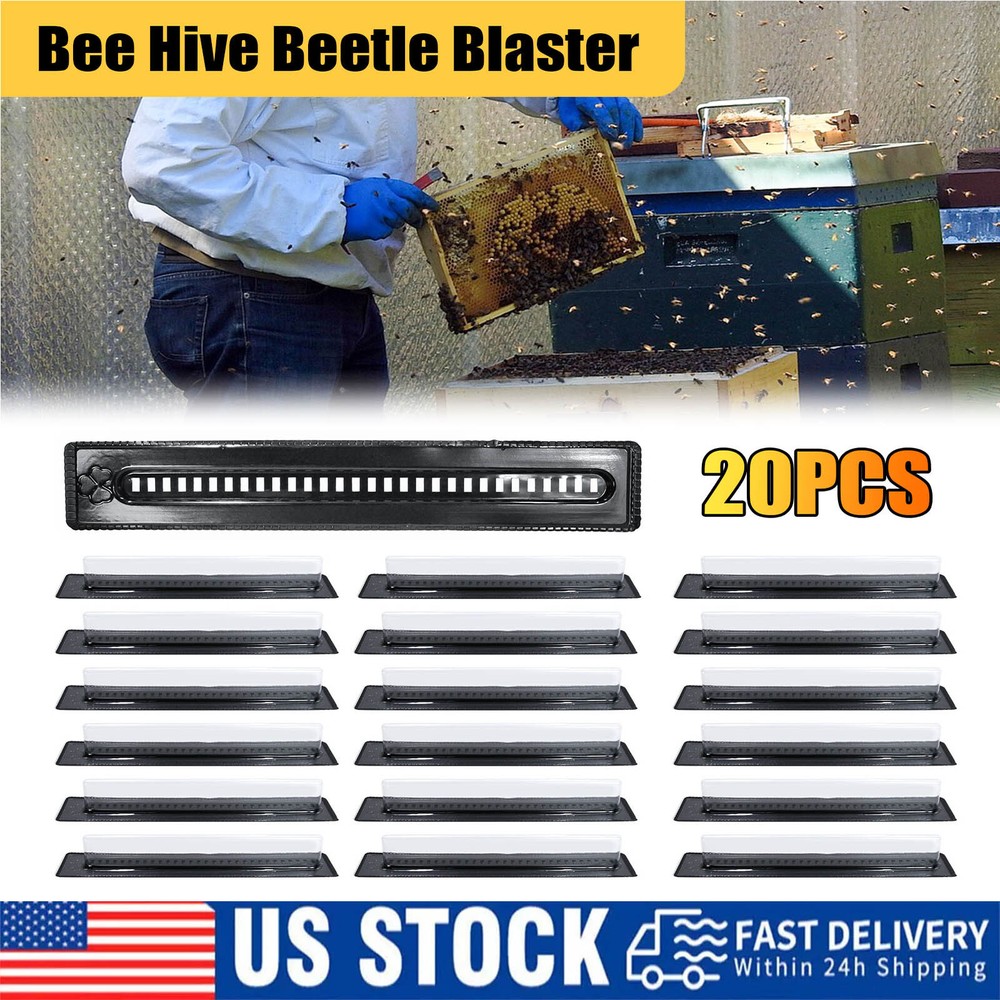 20Pcs Plastic Small Bee Hive Beetle Blaster Beehive Beetle Trap Beekeeping Tools