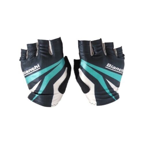 Bianchi Cycling Summer Gloves Basic Medium Size Black/Celeste Color