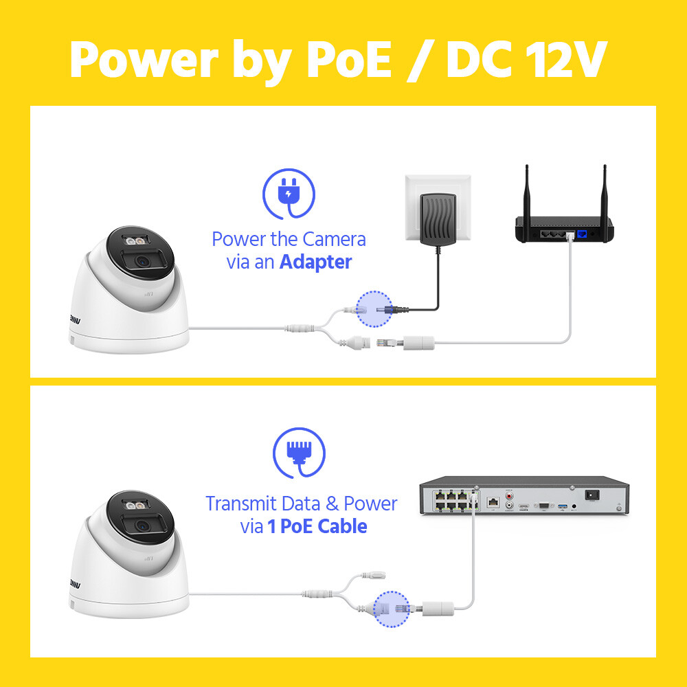 ANNKE 4K POE Security IP Camera Audio AC800 Outdoor Color Night Human Detection