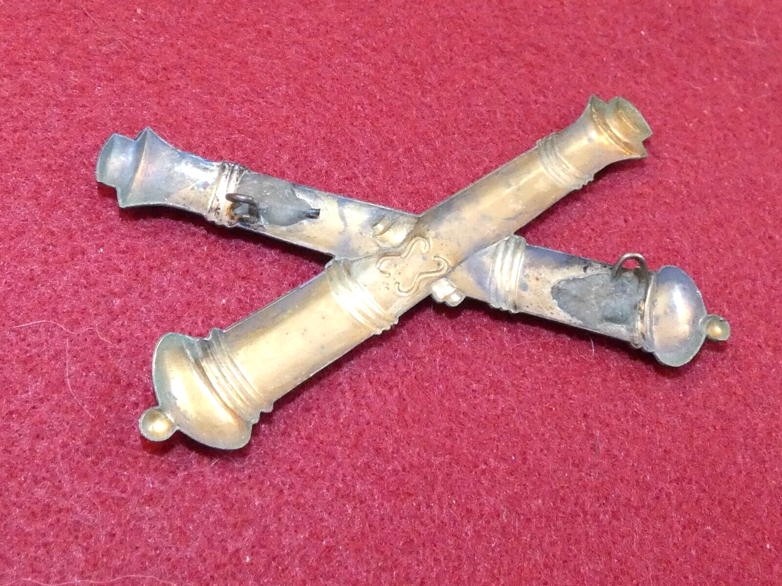 Original Civil War U.S. Pattern 1858 EM Artillery Kepi Badge