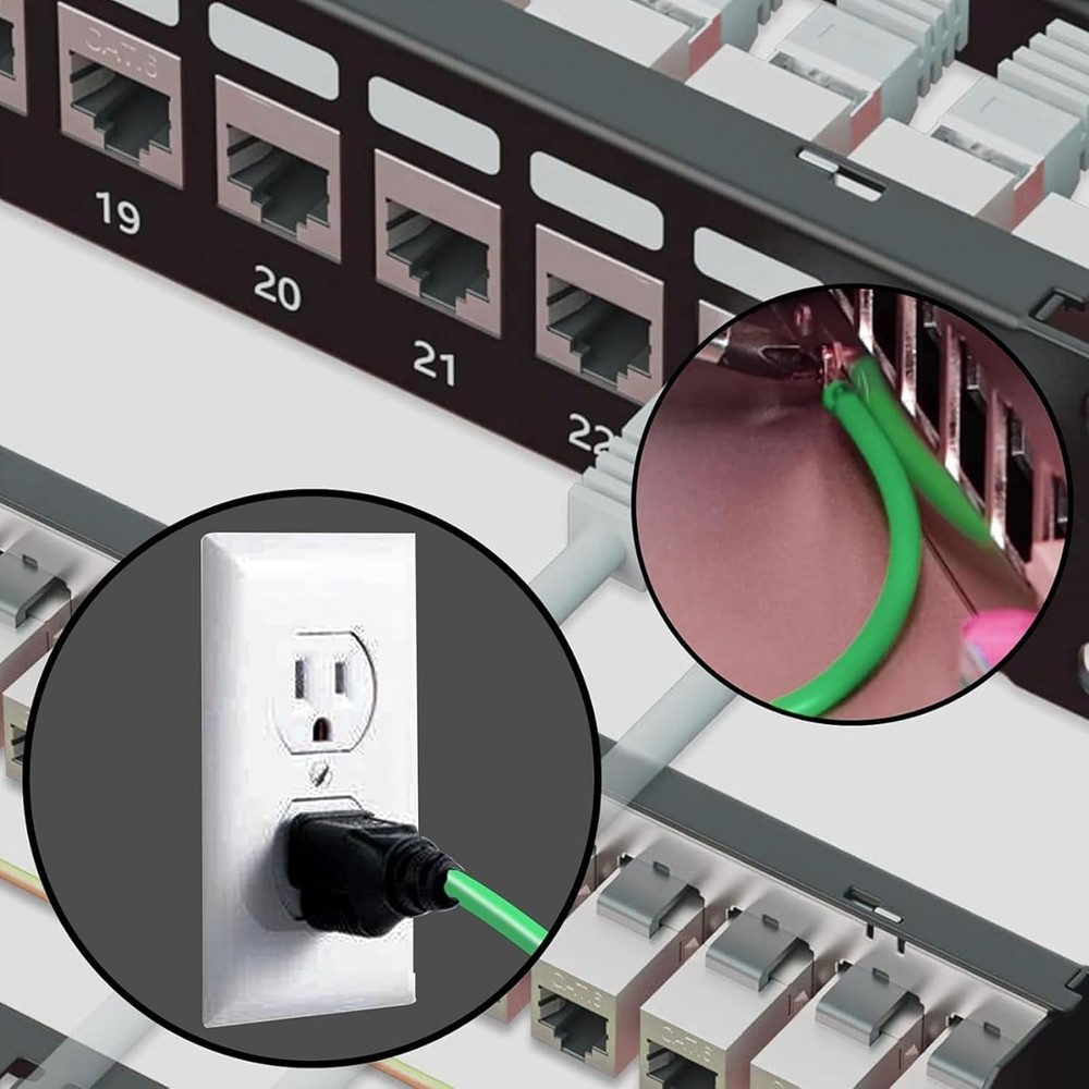 Shielded Ethernet Patch Panel Bond Ground Plug Adapter Free Shipping