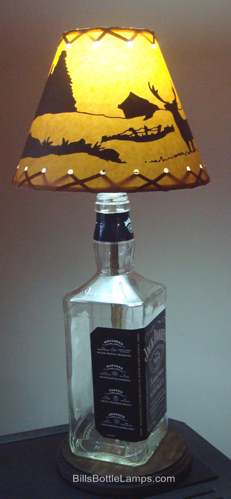 Rustic "Bulb Clip" DEER Scene Table Desk Light LAMP SHADE Cottage Cabin Decor