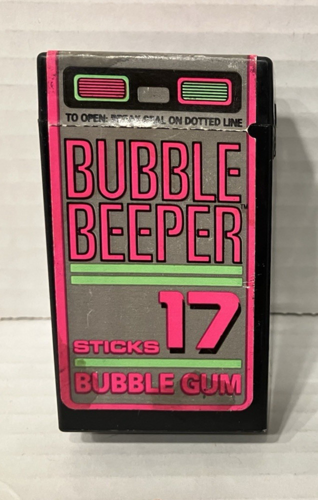 Bubble Beeper Gum Container Sealed 1990's Amurol Confections