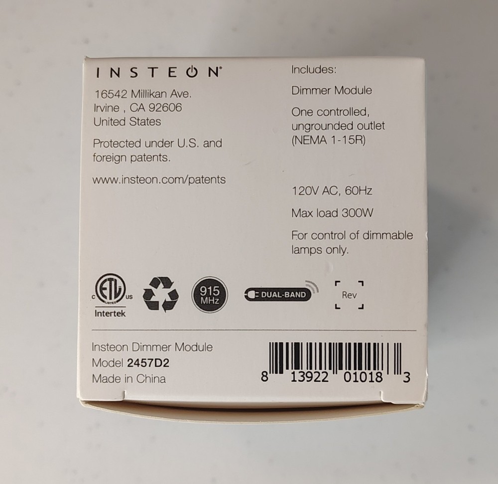 Insteon Smart Dimmer Module Model 2457D2