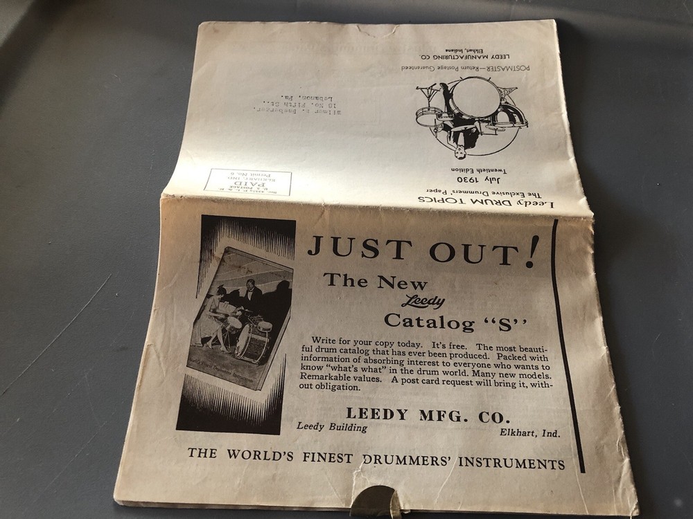 Vintage Leedy Drum Topics #20