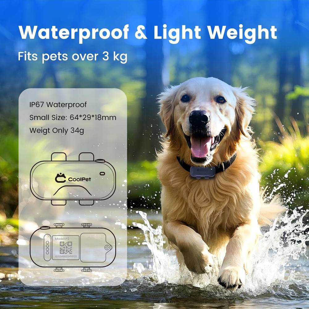 Cat Tracker Dog Tracking Device with Real-Time Location | Activity Sleeping M...