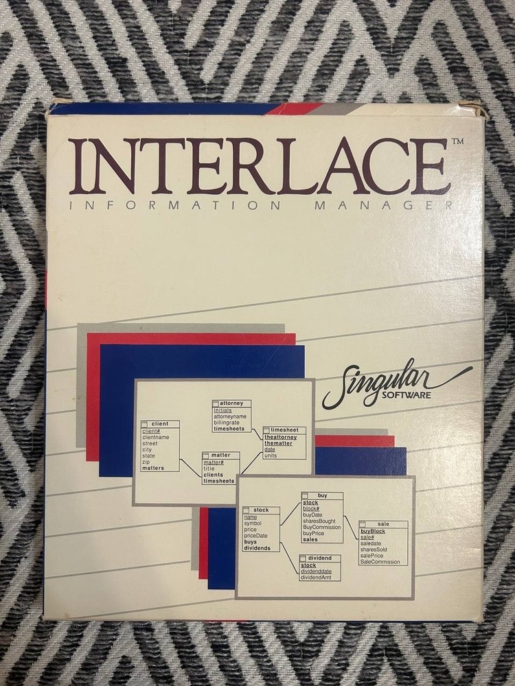 Interlace Information Manager Macintosh Software Complete Boxed w/ Disks
