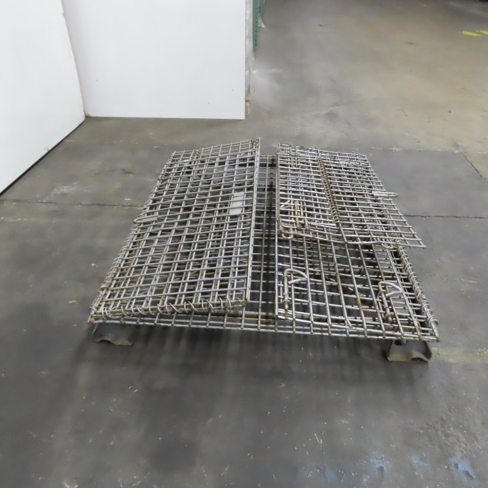 48" x 40" x 18" Deep Steel Collapsible Stackable Wire Bulk Bin Container