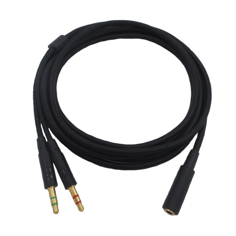 New Audio Cable PC Splitter For Kingston HyperX Cloud II Alpha Gaming Headset