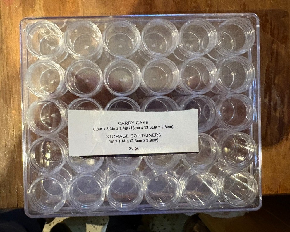 Clear Plastic Coin Storage case  /  30 Tubes with Rotatable Lids