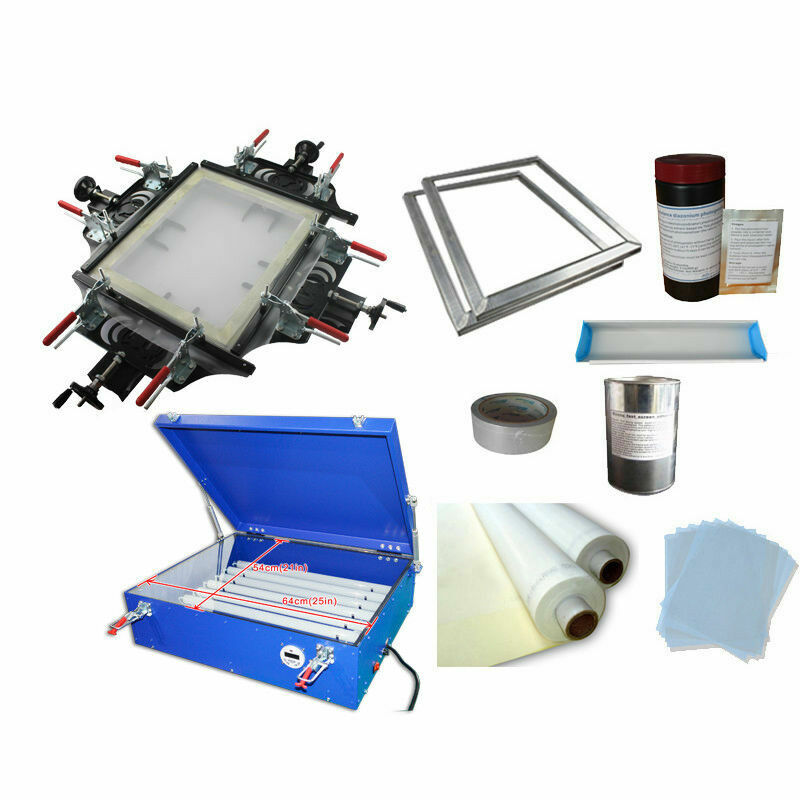 TechTongda Screen Printer Plate Make Kit:Screen Stretcher&Exposure Unit&Adhesive