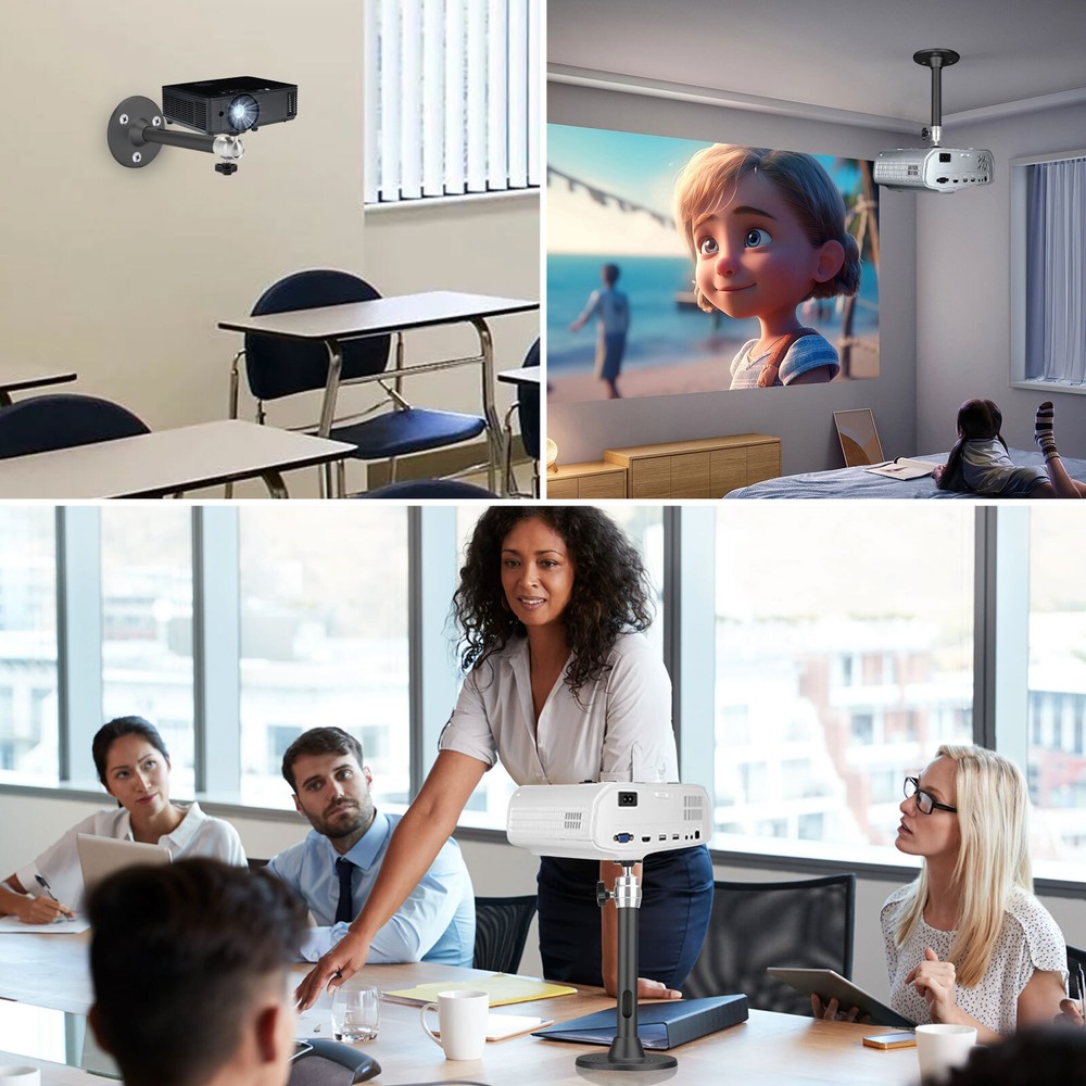 2Pc 360° Rotatable Universal Wall Ceiling Mount Stand For Mini Projector DVR NEW